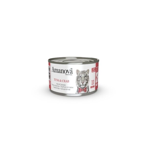 Amanova Gato Geleia Atum & Caranguejo Lata 70g