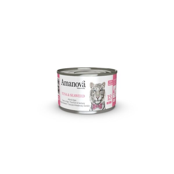 Amanova Gato Geleia Atum & Algas Marinhas Lata 70g