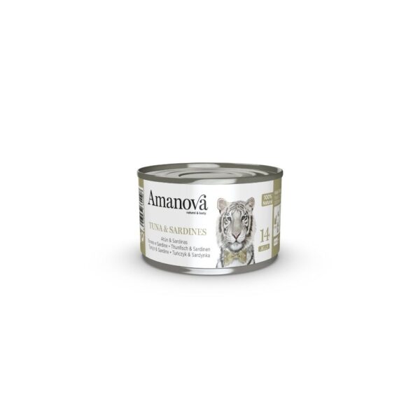 Amanova Gato Geleia Atum & Sardinhas Lata 70g