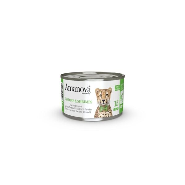 Amanova Gato Geleia Sardinhas & Gambas Lata 70g