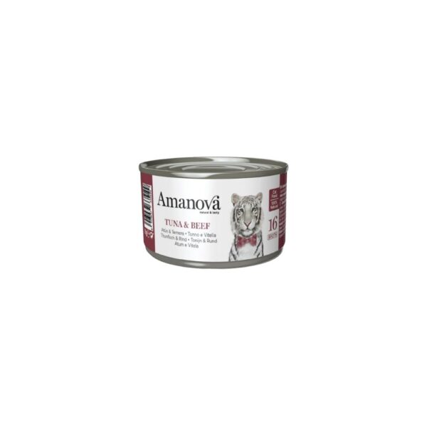 Amanova Gato Caldo Atum & Vaca Lata 70g