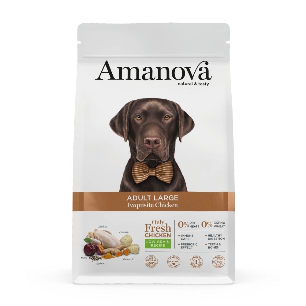 Amanova Cão Adulto Grande Galinha 12kg