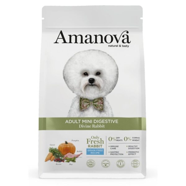 Amanova Cão Adulto Mini Digestive Sem Cereais Coelho
