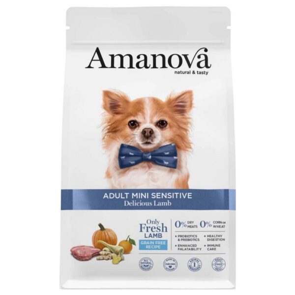 Amanova Cão Adulto Mini Sensível Sem Cereais Cordeiro