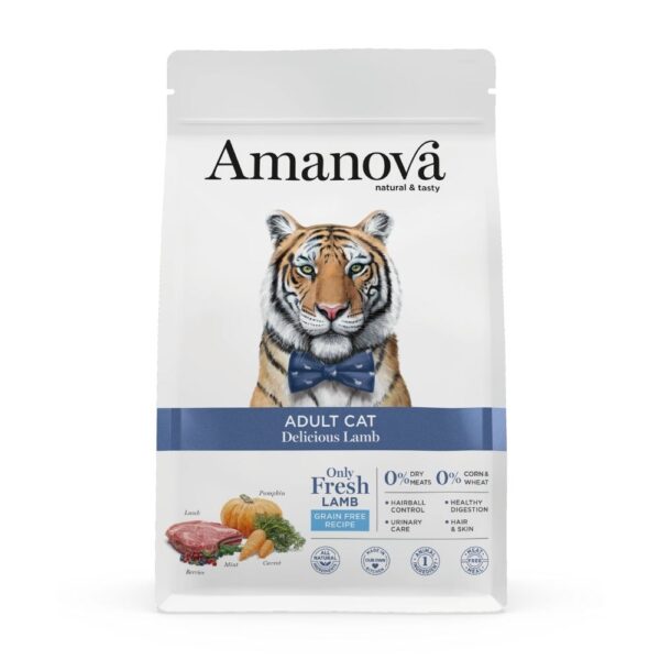 Amanova Gato Adulto Sem Cereais Cordeiro