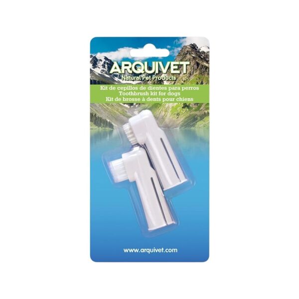 Arquivet Conjunto de 2 Escovas de dentes para Cães