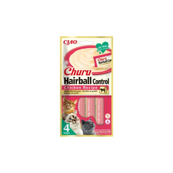 Churu Bolas de Pelo Control para Gatos 4 Tubos (56g)