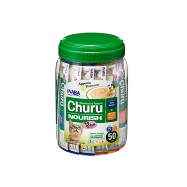 Churu Puré Nourish para Gatos Galinha e Atum Box 50 Tubos