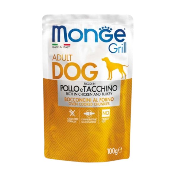Monge Cão Grill Adulto Frango e Peru 100g