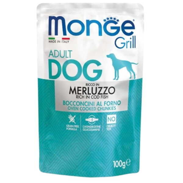 Monge Cão Grill Adulto Bacalhau 100g