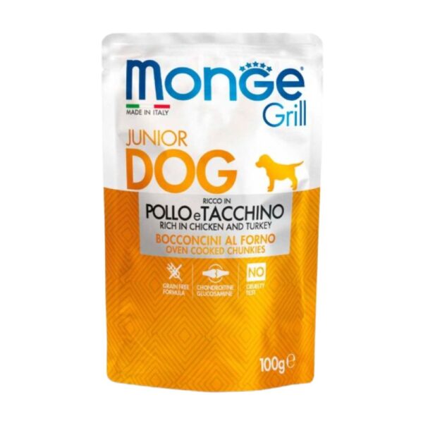 Monge Cão Grill Cachorro/Júnior Frango & Peru 100g