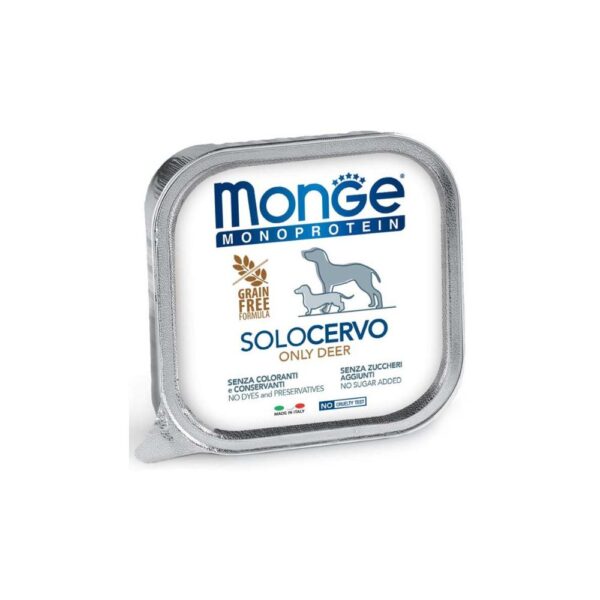 Monge Cão Patê Monoprotein Veado 150g