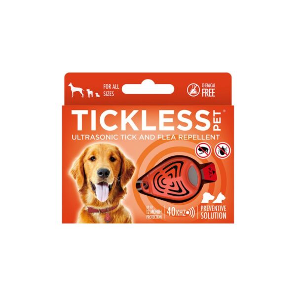 Tickless Pet Repelente Ultrassónico de Pulgas e Carraças para Cães e Gatos – a Pilhas