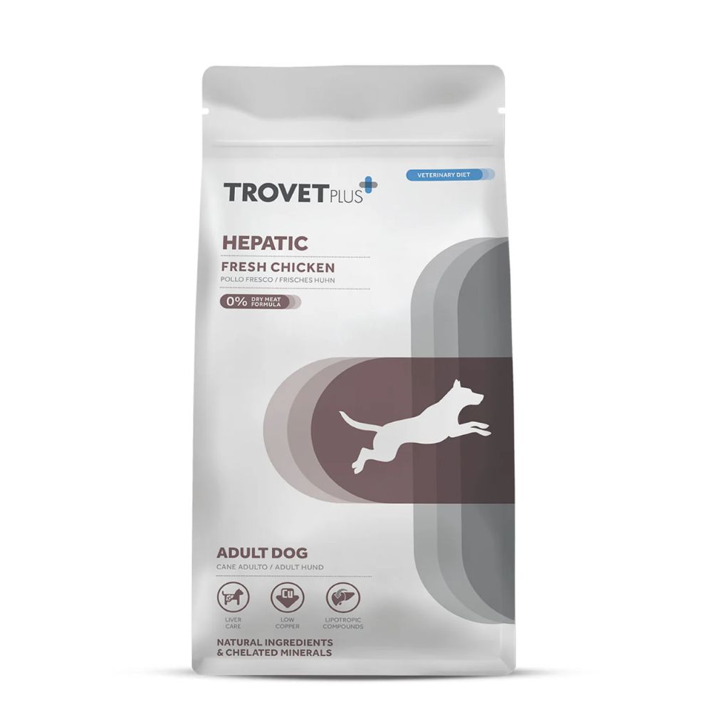 Trovet Plus Hepático Fresh Galinha – Comida Dietética Seca para Cães