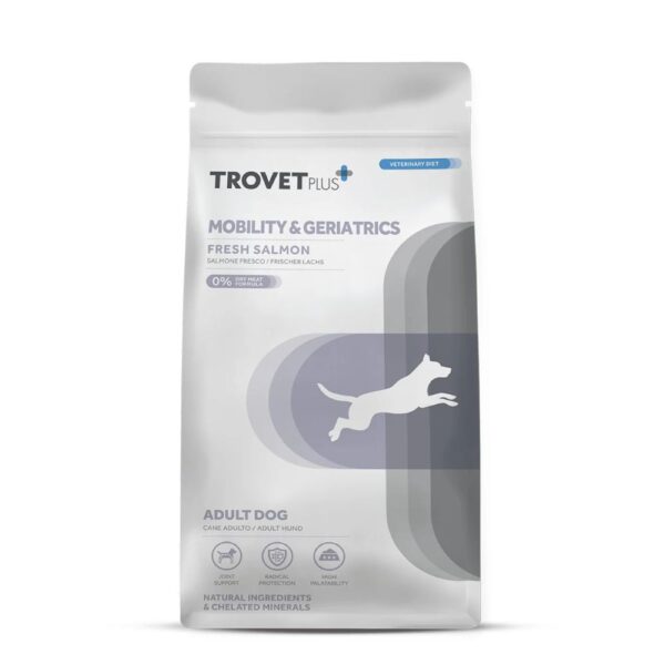 Trovet Plus Mobilidade & Geriatria Fresh Salmão – Comida Dietética Seca para Cães