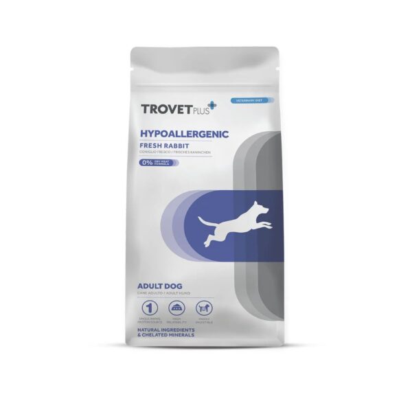 Trovet Plus Hipoalergénico Fresh Coelho – Comida Dietética Seca para Cães
