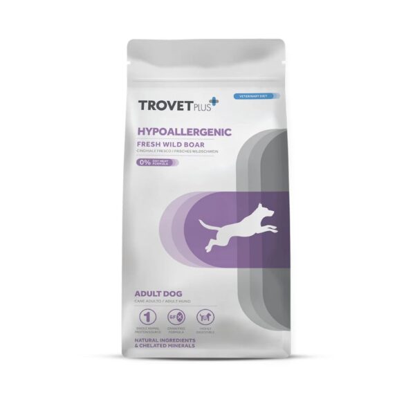 Trovet Plus Hipoalergénico Fresh Javali – Comida Dietética Seca para Cães