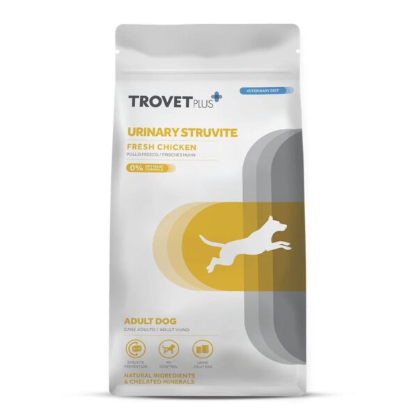 Trovet Plus Urinário Estruvite Fresh Galinha – Comida Dietética Seca para Cães