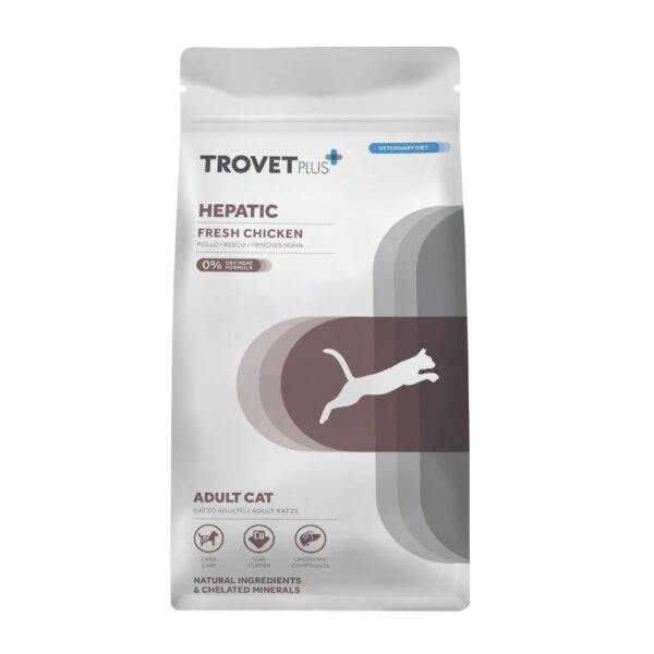 Trovet Plus Hepático Fresh Galinha – Comida Dietética Seca para Gatos