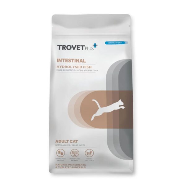 Trovet Plus Intestinal Hidrolisado Peixe – Comida Dietética Seca para Gatos