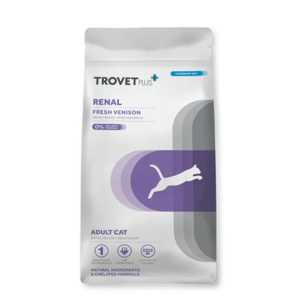 Trovet Plus Renal Fresh Veado – Comida Dietética Seca para Gatos