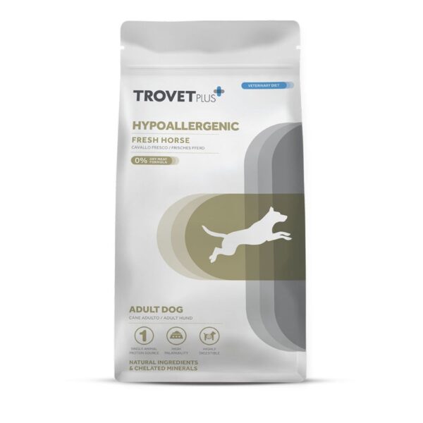 Trovet Plus Hipoalergénico Fresh Cavalo – Comida Dietética Seca para Cães
