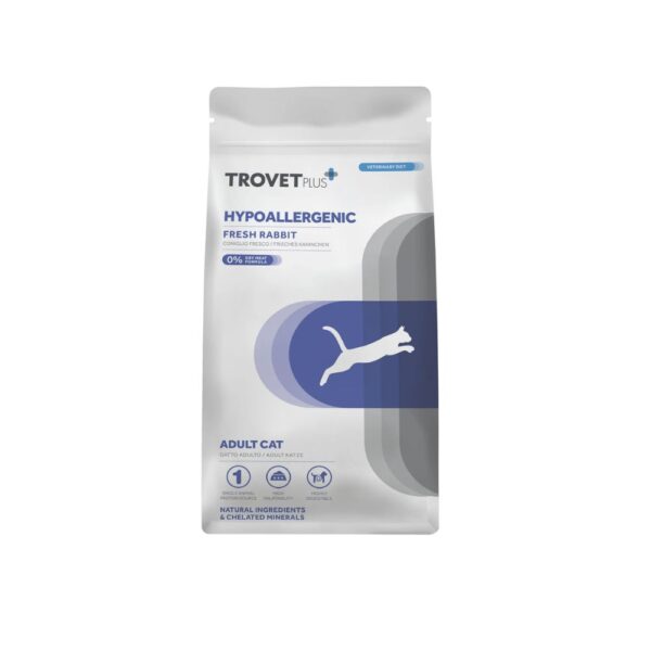 Trovet Plus Hipoalergénico Fresh Coelho – Comida Dietética Seca para Gatos