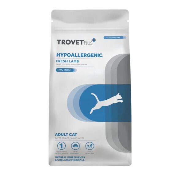 Trovet Plus Hipoalergénico Fresh Borrego – Comida Dietética Seca para Gatos