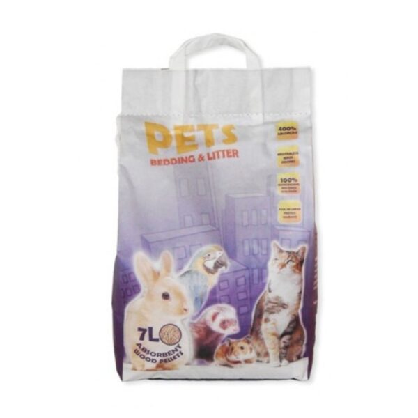 Pets Bedding & Litter 7L para Gatos, Coelhoes, Roedores e Aves