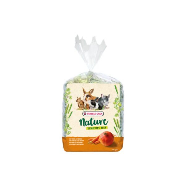Versele-Laga Feno Timothy Hay Carrot & Pumpkin para Coelhos e Roedores 500g