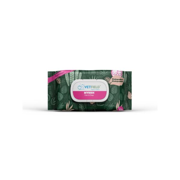 Vetfield Toalhitas Biodegradáveis Mirra 30 toalhitas