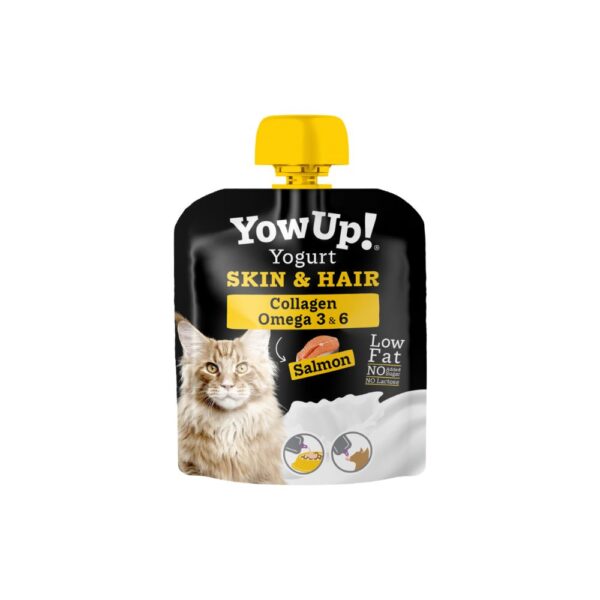 Iogurte Yow Up! Skin & Hair para Gatos Salmão 85g