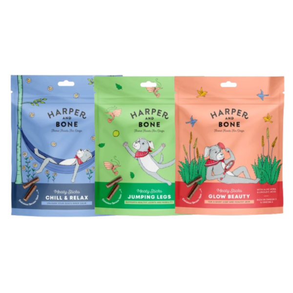 Harper & Bone Snack Funcional Meaty Sticks para Cão 75g