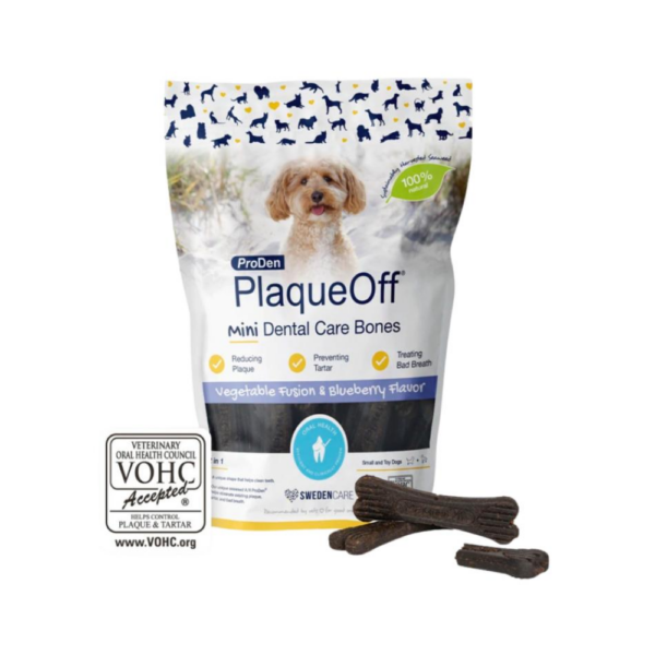 Plaqueoff mini bones mirtilos 340g